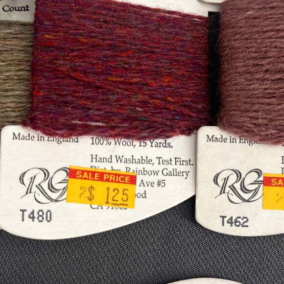 VTG Rainbow Gallery Tweedie 18 Wool Yarn Lot 34 Skeins England Needlepoint Craft - Picture 10 of 16